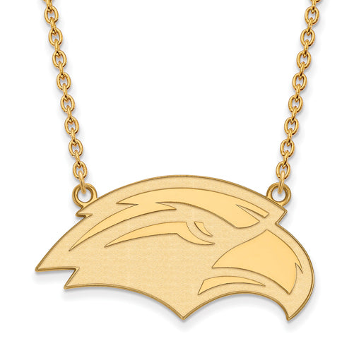 SS w/GP U of Southern Miss Large Eagle Pendant w/Necklace