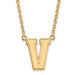 10ky Vanderbilt University Large V Pendant w/Necklace