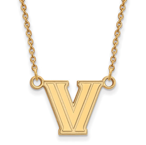 10ky Villanova University Small Pendant w/Necklace