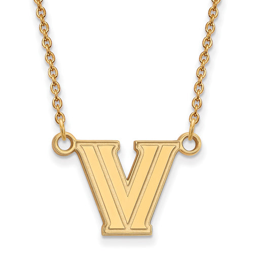 14ky Villanova University Small Pendant w/Necklace