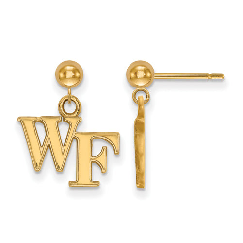 SS w/GP Wake Forest University WF Dangle Ball Earrings