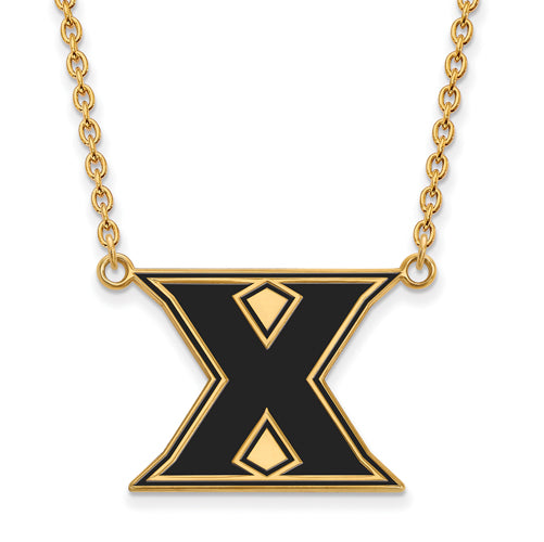 SS w/GP Xavier U Large Enameled Pendant w/Necklace