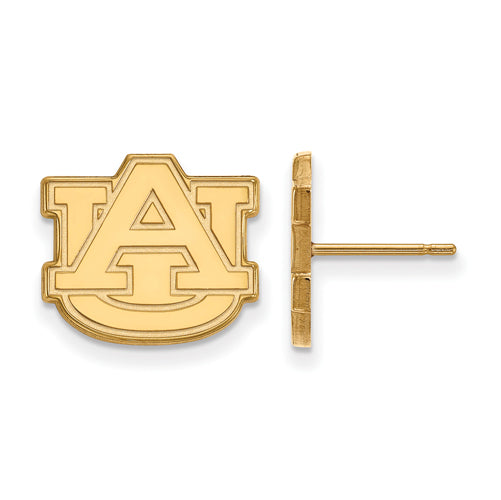 SS w/GP AU Auburn University Small Post Earrings