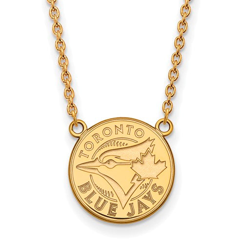 14ky MLB  Toronto Blue Jays Large Logo Pendant w/Necklace