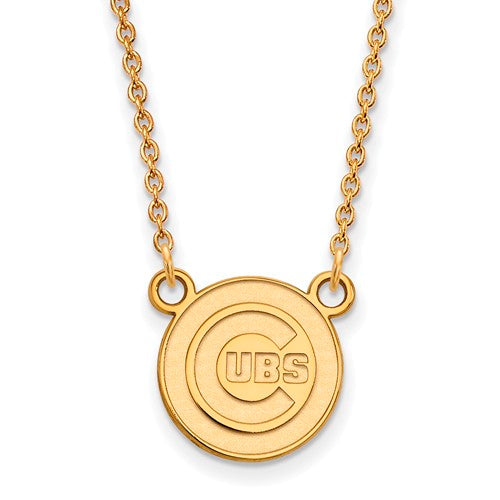14ky MLB  Chicago Cubs Small Pendant w/Necklace