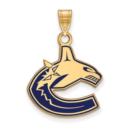 SS w/GP NHL Vancouver Canucks Large Enamel Pendant