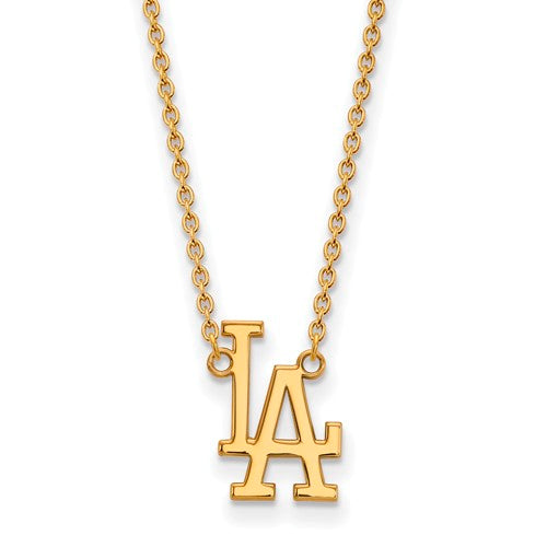14ky MLB  Los Angeles Dodgers Large Pendant w/Necklace
