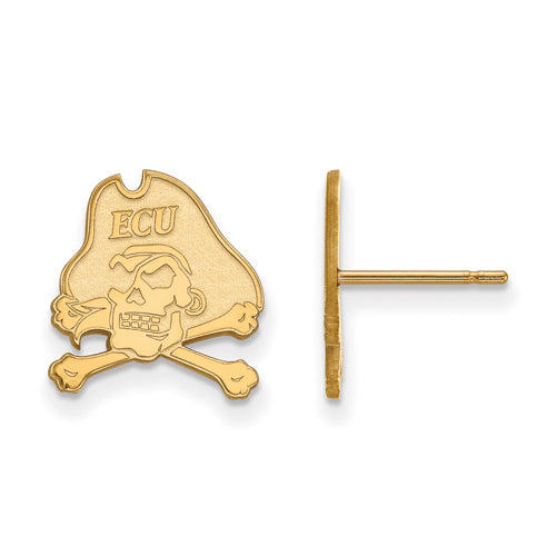 SS w/GP East Carolina University Small Post Pirates Earrings