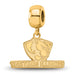 Sterling Silver Gold-plated LogoArt Eastern Illinois University Small Dangle Bead Charm