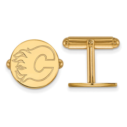 14ky NHL Calgary Flames Cuff Links