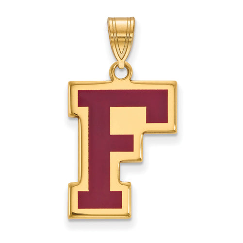 SS w/GP Fordham University Enamel Large Pendant