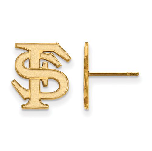 10ky Florida State University Small Post FS Earrings