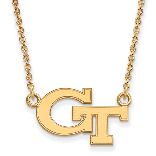10ky Georgia Institute of Technology Small Pendant w/Necklace