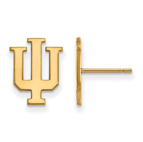 14ky Indiana University Small Post IU Earrings