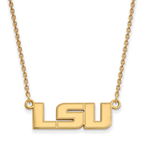 SS w/GP Louisiana State U Small LSU Pendant w/Necklace