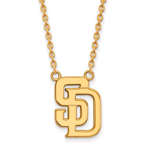 14ky MLB  San Diego Padres Large Pendant w/Necklace