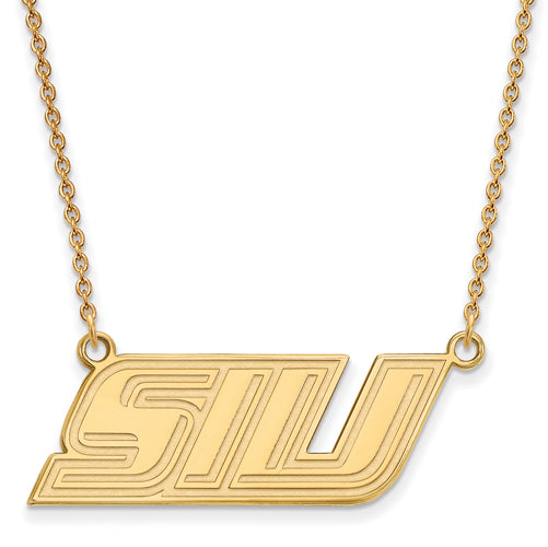 14ky Southern Illinois U Small Pendant w/Necklace