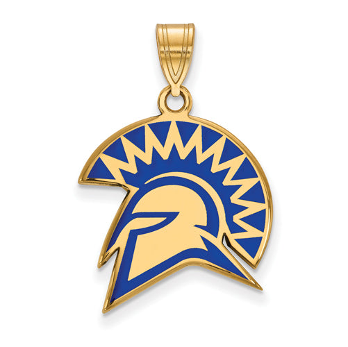 SS w/GP San Jose State Univ Large Enamel Pendant