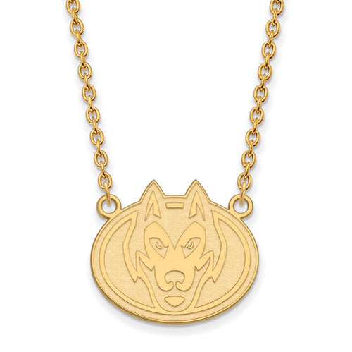 SS w/GP St. Cloud State Large Husky Pendant w/Necklace