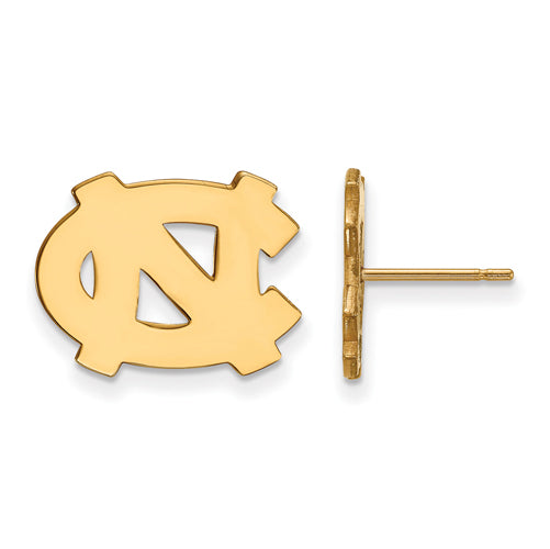 10ky University of North Carolina Small Post NC Logo Earrings