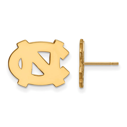 SS w/GP University of North Carolina Small Post NC Logo Earrings