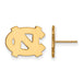 SS w/GP University of North Carolina Small Post NC Logo Earrings