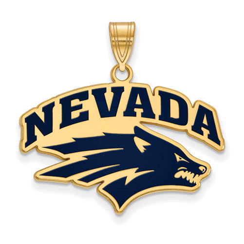 SS w/GP University of Nevada Large Enamel Pendant