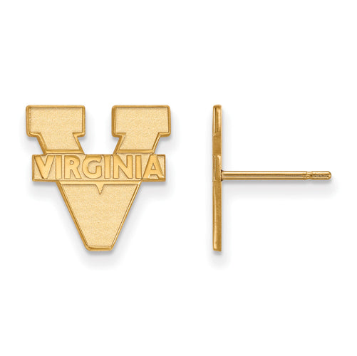 10ky University of Virginia Small Text Logo Post Earrings