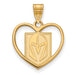 GP Sterling Silver LogoArt Vegas Golden Knights Pendant in Heart
