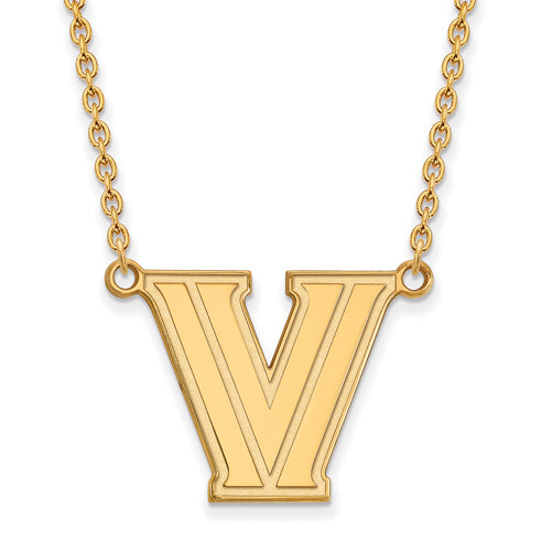 SS w/GP Villanova University Large Pendant w/Necklace