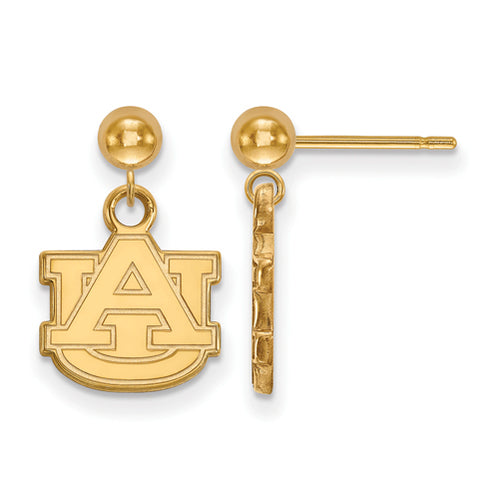 SS w/GP AU Auburn University Earrings Dangle Ball