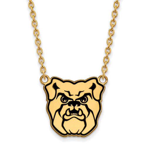 SS w/GP Butler University Enamel Lg Pendant w/Necklace