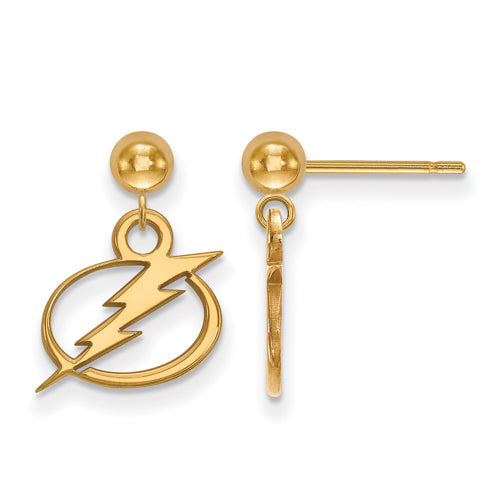14ky NHL Tampa Bay Lightning Earrings Dangle Ball