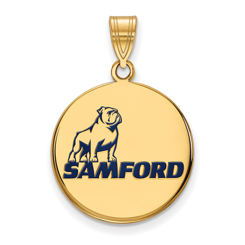 SS w/GP Samford University Large Enamel Pendant