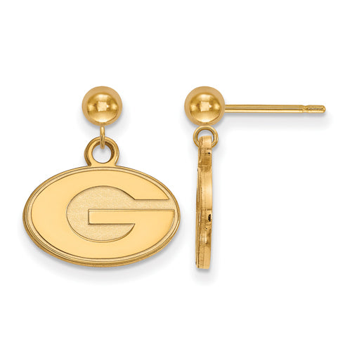 14ky University of Georgia Earrings Dangle Ball