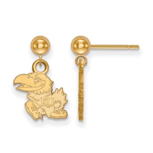 14ky University of Kansas Earrings Dangle Ball