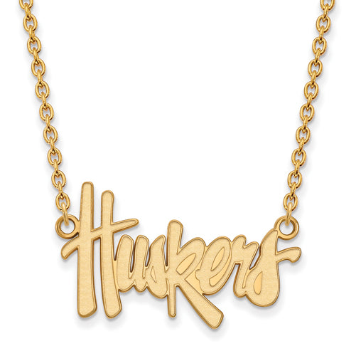 14ky University of Nebraska Large Huskers Necklace