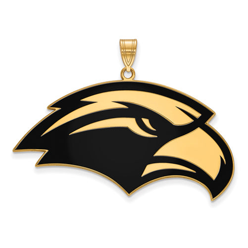 SS w/GP University of Southern Miss XL Enamel Eagle Pendant
