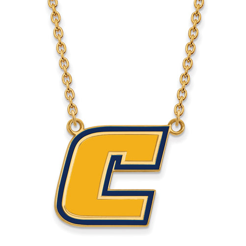 SS w/GP The University of Tenn at Chattanooga Large Enamel Necklace