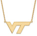 10ky Virginia Tech Large VT Logo Pendant w/Necklace