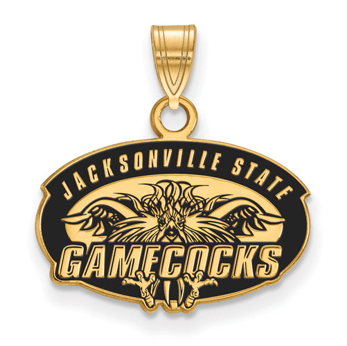 SS w/GP Jacksonville State U. Small Enamel Pendant