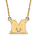 10ky Miami University Small Logo Pendant w/Necklace