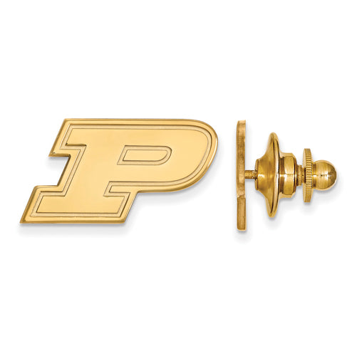 SS w/GP Purdue Letter P Lapel Pin