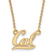 14ky University of California Berkeley Small CAL Pendant w/Necklace