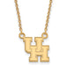 SS w/GP University of Houston Small Logo Pendant w/Necklace