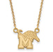 SS w/GP University of Memphis Small Tigers Pendant w/Necklace
