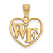 SS w/GP Wake Forest University Pendant in Heart