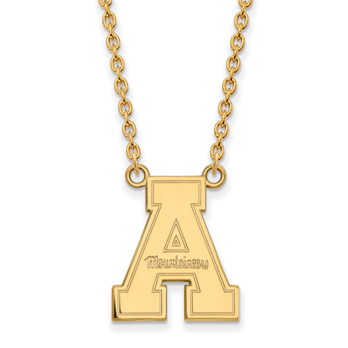 14ky Appalachian State University Large Pendant w/Necklace