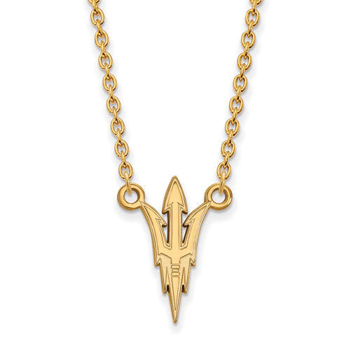 14ky Arizona State University Large Pitchfork Pendant w/Necklace