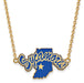 SS w/GP Indiana State U Lg Enl Pend w/Necklace